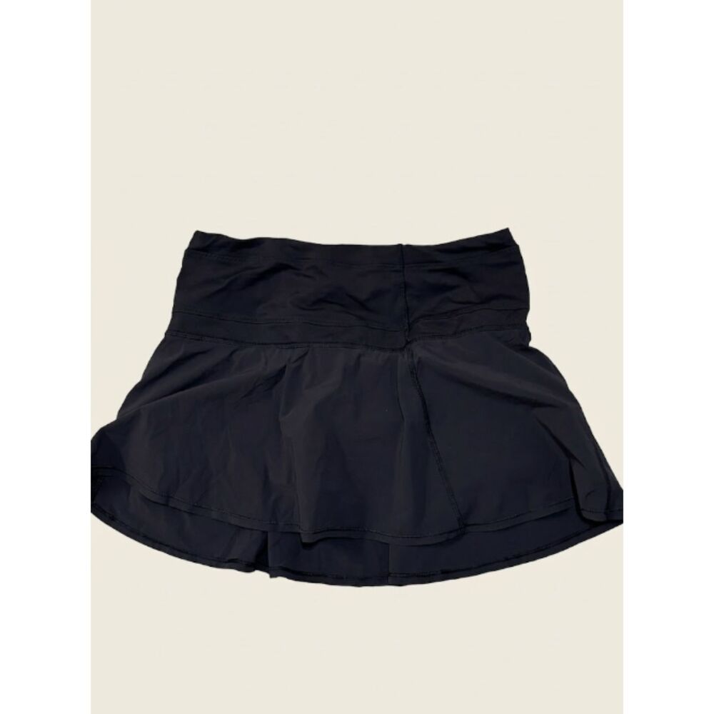 lululemon Hot Hitter Tennis Skirt 6 Black Ball Pocket Lined Skort W8003S